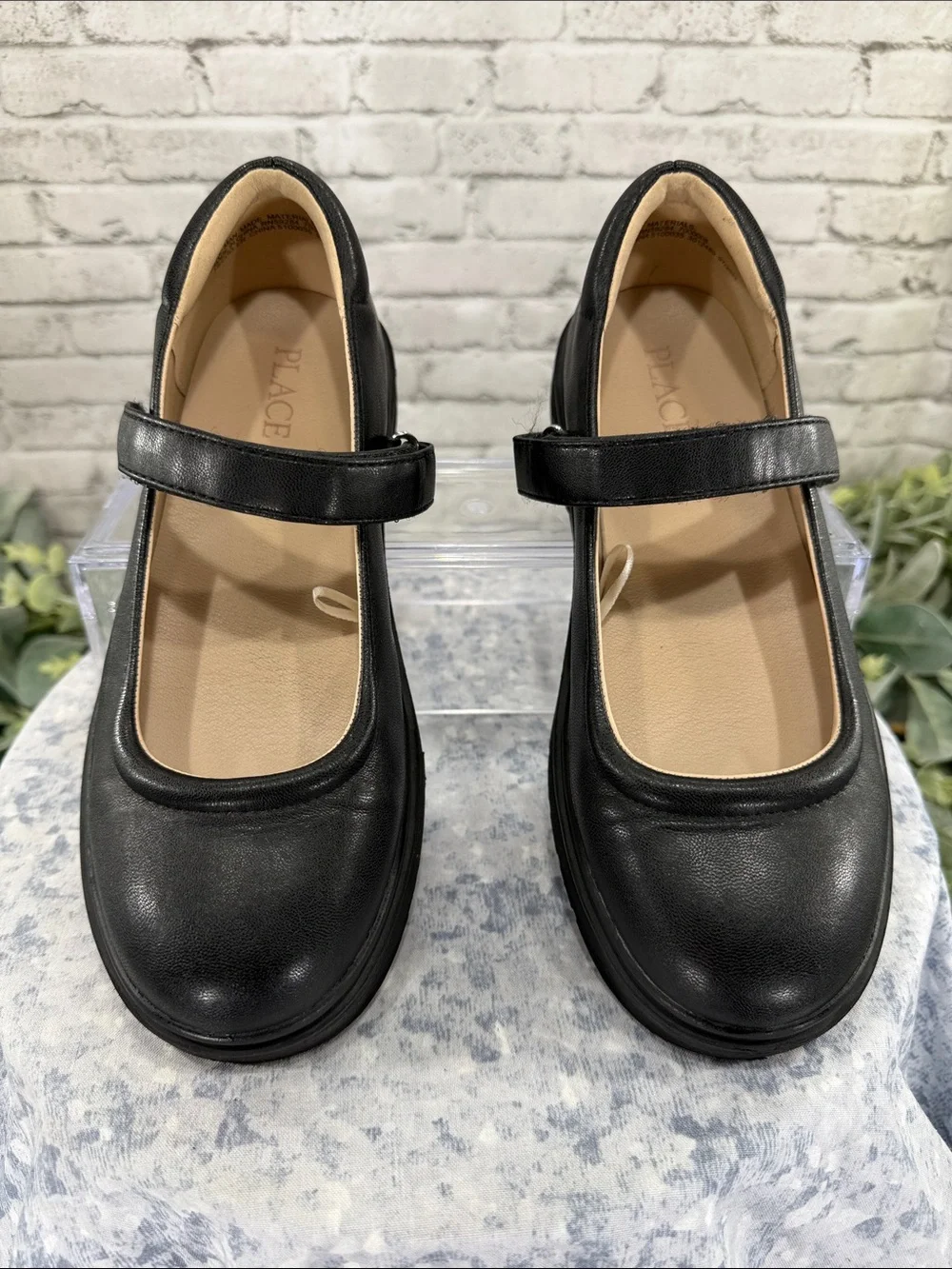 THE CHILDRENS PLACE - Black Round Toe Platform Mary Jane Casuals - Girls 3M 🖤